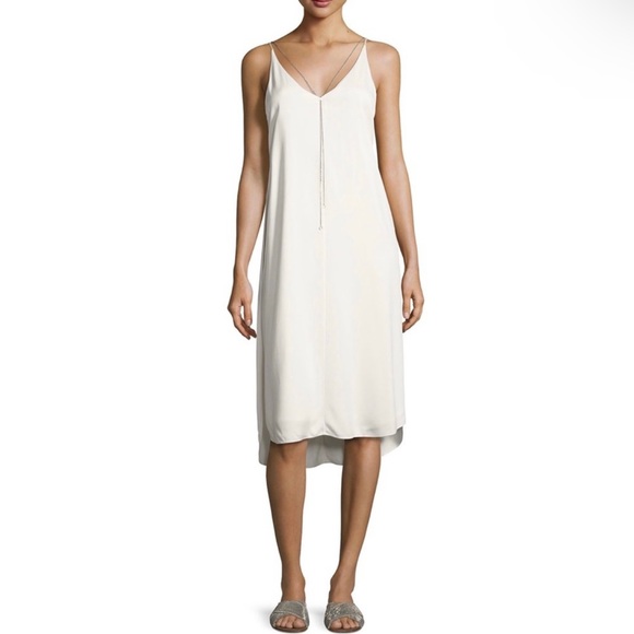 NEW T BY ALEXANDER WANG IVORY CHAIN DETAIL DRESS - Picture 9 of 9